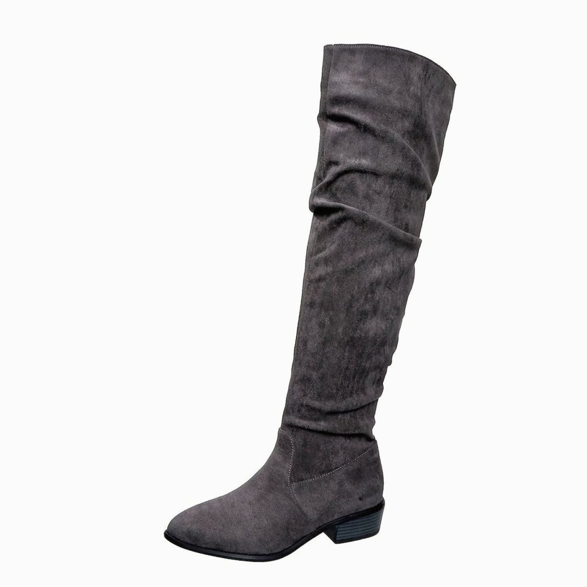 Slouch over-the-knee boots in black, gray or khaki for women