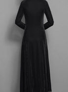 Long-sleeve velvet maxi dress for women