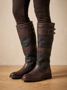 Knee-high country boots in coffee, black or brown for women