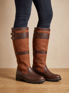Knee-high country boots in coffee, black or brown for women