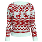Fair Isle Christmas sweater in red and white for women