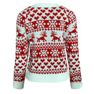 Fair Isle Christmas sweater in red and white for women